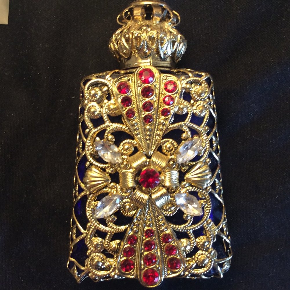 Small Handmade parfume Bottle Jeweled Stunning